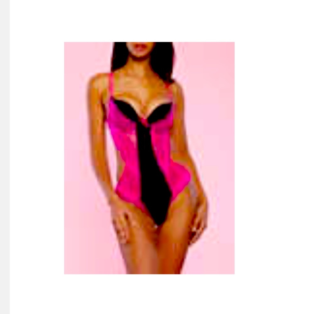 Pink and Black Bodysuit